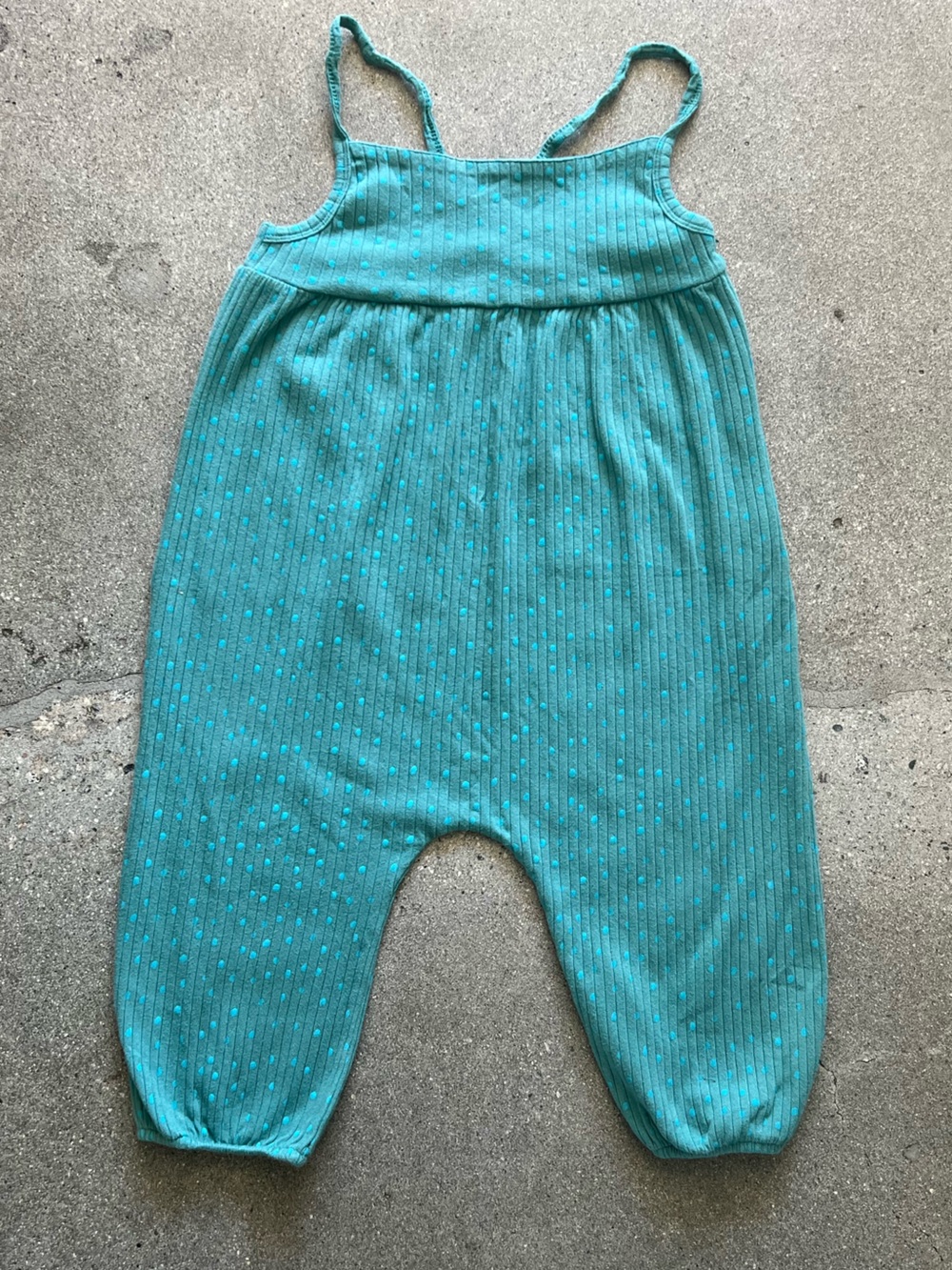 4T Kate Quinn Turquoise Ribbed One-Piece Bodysuit